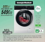 Lave-linge LFE6ED844B - AEG - Blanc Brun à Ville-d'Avray Lave-linge LFE6ED844B - AEG en promo chez Blanc Brun Ville-d'Avray à 549,90 €