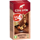 Tablettes De Chocolat Lait Noisettes Côte D'or en promo chez Auchan Hypermarché Beauvais à 10,25 €