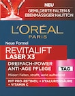 Aktuelles Revitalift Laser X3 Tages- oder Nachtpflege Angebot bei Rossmann in Moers ab 13,99 €