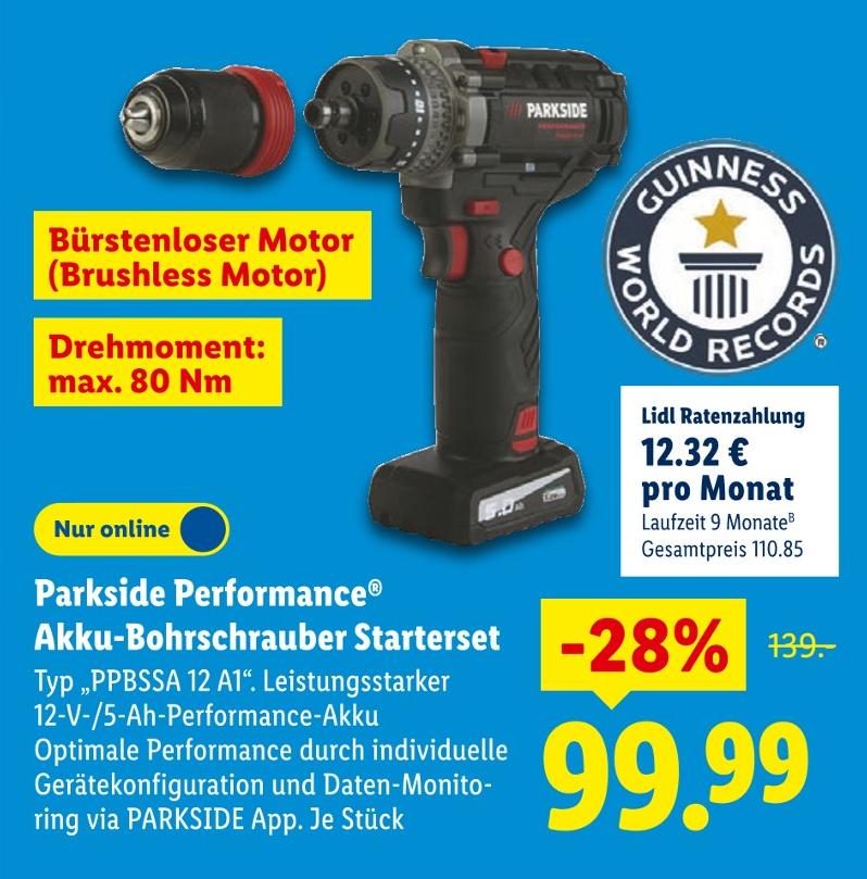 Performance Akku-Bohrschrauber Starterset