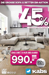 Aktueller Kabs Prospekt, "Die grosse Sofa & Betten EM-Aktion!", mit Angeboten der Woche, gültig von 24.05.2024 bis 24.05.2024