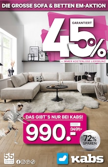 Kabs Prospekt Die grosse Sofa & Betten EM-Aktion! mit  Seiten in Neustadt (Holstein) und Umgebung