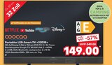 Portabler LED-Smart-TV »32D3E« im Angebot bei Kaufland in Stuttgart Portabler LED-Smart-TV »32D3E« Angebote von coocaa bei Kaufland Stuttgart für 149,00 €