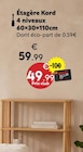Promo Étagère Kord 4 niveaux à 49,99 € dans le catalogue Maxi Bazar à Herblay