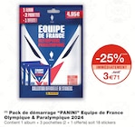 Pack de démarrage Equipe de France Olympique & Paralympique 2024 - PANINI dans le catalogue Monoprix