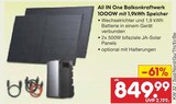 Netto Marken-Discount Delmenhorst - All IN One Balkonkraftwerk 1000W mit 1,9kWh Speicher Angebot im Prospekt All IN One Balkonkraftwerk 1000W mit 1,9kWh Speicher bei Netto Marken-Discount im Delmenhorst Prospekt für 849,99 €