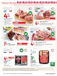 Prix et réduction Steak dans le prospectus Auchan Supermarché en cours Offre Steak dans le catalogue Auchan Supermarché du moment à la page 12