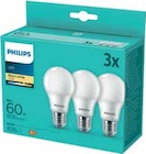 Lot 3 ampoules 60W E27 blanc chaud - PHILIPS à 4,99 € dans le catalogue Intermarché