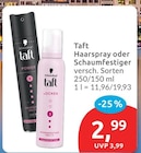 Taft Haarspray oder Schaumfestiger von Schwarzkopf im aktuellen budni Prospekt