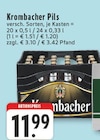 Aktuelle Krombacher Angebote bei E center in Borken Aktuelles Pils Angebot bei E center in Borken ab 11,99 €