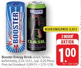 Energy Drink Angebote von Booster bei E center Filderstadt für 0,50 €