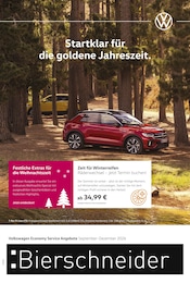 Werkstatt & Auto Prospekt von Volkswagen in Riedenburg Aktueller Volkswagen Werkstatt & Auto Prospekt für Riedenburg: Herbst im Kopf. Sicherheit im Auto. mit 1} Seite, 01.09.2026 - 31.12.2026