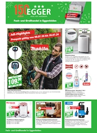Baumärkte Prospekt von EGGER Fachmarkt Bodenkirchen EGGER Fachmarkt Prospekt: "Juli-Highlights", 16 Seiten, 08.07.2026 - 20.07.2026