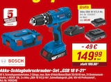 Akku-Schlagbohrschrauber-Set GSB 18 V-21 im Angebot bei toom Baumarkt in Viersen Akku-Schlagbohrschrauber-Set GSB 18 V-21 Angebote von Bosch bei toom Baumarkt Viersen für 149,99 €