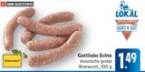 klassische grobe Bratwurst im Angebot bei E center in Schwäbisch Gmünd klassische grobe Bratwurst Angebote von Gottliebs Echte bei E center Schwäbisch Gmünd für 1,49 €