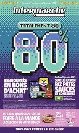 Catalogue Intermarché en cours à Saint-Riquier et aux alentours : «Totalement 80 80%» avec 24 pages, valable du 07/01/2025 au 19/01/2025