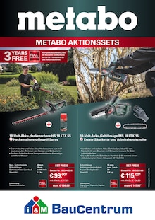 i&M BauCentrum Prospekt Metabo-Aktionssets – Jetzt ZUGREIFEN! mit  Seiten in Schönburg und Umgebung