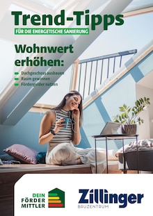 Aktueller Bauzentrum Zillinger Prospekt für Stephansposching und Ungebung, Seiten zum blättern Bauzentrum Zillinger Prospekt Trend-Tipps für die energetische Sanierung mit Seiten in Stephansposching und Umgebung