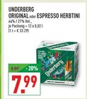 Original oder Espresso Herbtini Angebote von Underberg bei Marktkauf Arnsberg für 7,99 €