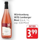 EDEKA Sigmaringen - Lemberger Rosé Angebot im Prospekt Lemberger Rosé bei EDEKA im Sigmaringen Prospekt für 3,99 €