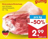 Hintereisbein/Hinterhaxe Angebote bei Netto Marken-Discount Göppingen für 2,99 €