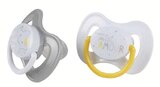 Set de 2 tétines physiologiques silicone 6 mois et plus en promo chez Maxi Bazar Set de 2 tétines physiologiques silicone 6 mois et plus dans le catalogue Maxi Bazar