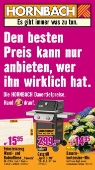Gasgrill im Hornbach Prospekt "Den besten Preis kann nur anbieten, wer ihn wirklich hat." mit 32 Seiten (Krefeld)