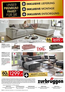 Couch im Zurbrüggen Prospekt "POLSTERMÖBEL TAUSCHAKTION" mit 4 Seiten (Münster)