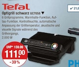 Optigrill schwarz GC7058 im V-Markt Prospekt Optigrill schwarz GC7058 von Tefal im aktuellen V-Markt Prospekt für 111,00 €