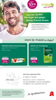 mea - meine apotheke Prospekt der KW 36 "Unsere August-Angebote" Aktueller mea - meine apotheke Prospekt "Unsere August-Angebote" Seite 1 von 4 Seiten