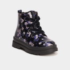 Boots crantées à lacets noir fille en promo chez La Halle Grasse à 32,99 €