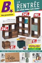Prospectus Bazar & Déstockage Bazarland en cours à Saint-Romain-de-Jalionas et alentours, "LA RENTRÉE des achats malins à prix cassés !", 16 pages, 13/08/2025 - 31/08/2025 Catalogue Bazar & Déstockage Bazarland en cours à Saint-Romain-de-Jalionas et alentours, "LA RENTRÉE des achats malins à prix cassés !", 16 pages, 13/08/2025 - 31/08/2025