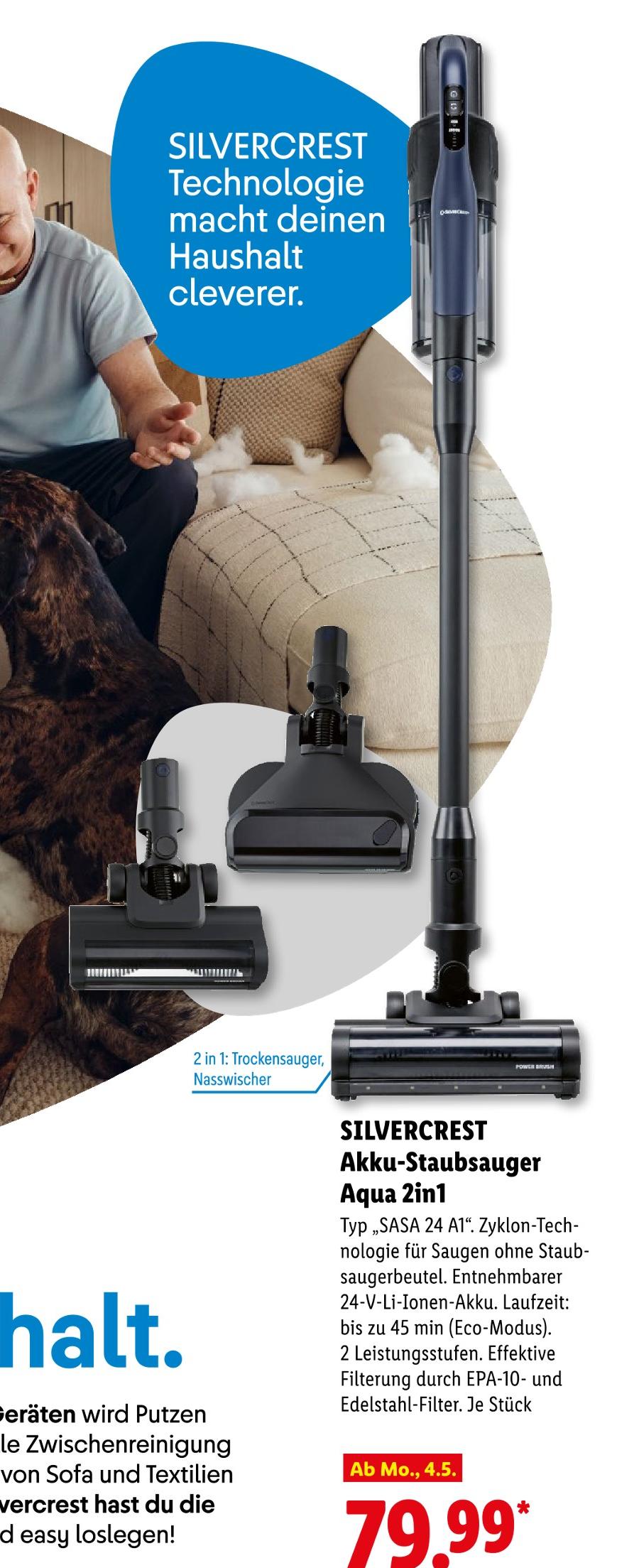 Akku-Staubsauger Aqua 2in1