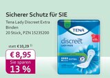 mea - meine apotheke - Tena Lady Discreet Extra Binden Angebot im Prospekt Tena Lady Discreet Extra Binden bei mea - meine apotheke im Prospekt "" für 8,95 €