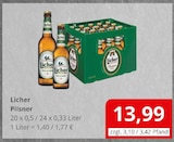 Getränkefachmarkt Rausch - Pilsner Angebot im Prospekt Pilsner bei Getränkefachmarkt Rausch im Prospekt "" für 13,99 €