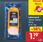 Leberwurst Angebote bei Netto Marken-Discount Mannheim für 1,19 €