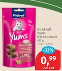 Yums Katzensnack von Vitakraft für 0,99 € bei budni im Angebot Yums Katzensnack von Vitakraft im aktuellen budni Prospekt