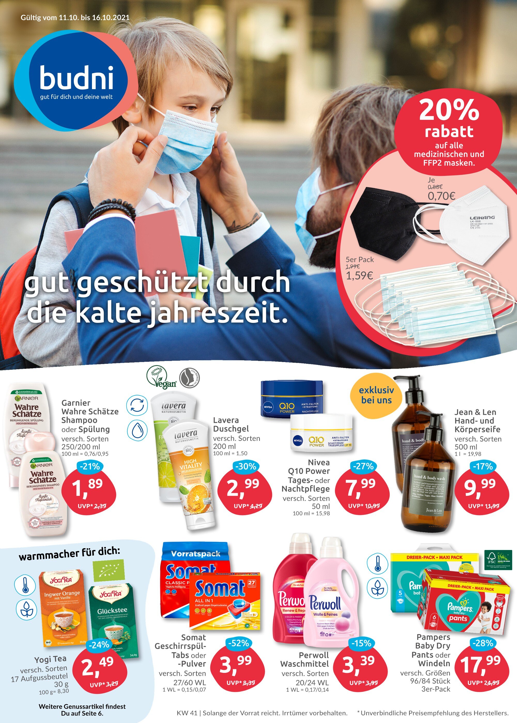 BUDNI Prospekt für Dossenheim mit 8 Seiten BUDNI Prospekt für Dossenheim: "BUDNI - Dein Drogeriemarkt", 8 Seiten, 11.10.2021 - 16.10.2021