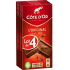 Tablettes de chocolat l'Original "Lot de 4" - CÔTE D'OR en promo chez Carrefour Tablettes de chocolat l'Original "Lot de 4" - CÔTE D'OR dans le catalogue Carrefour