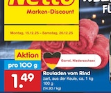Rouladen vom Rind Angebot in Heiligengrabe Rouladen vom Rind im aktuellen Prospekt bei Netto Marken-Discount in Heiligengrabe