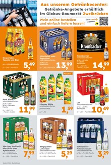 Bier im Globus-Baumarkt Prospekt "Immer eine Idee besser" mit 18 Seiten (Homburg)