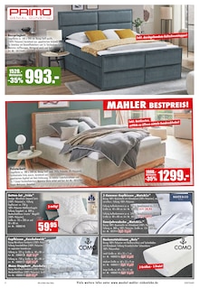 Bett im Möbel Mahler Siebenlehn Prospekt "SOMMER RABATT FESTIVAL" mit 16 Seiten (Leipzig)