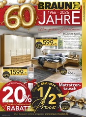 Aktueller BRAUN Möbel-Center Prospekt mit Möbel, "Wir feiern Jubiläum!", Seite 1