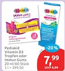 Vitamin D3 Tropfen oder Immun Gums von Pediakid für 7,99 € bei budni im Angebot Vitamin D3 Tropfen oder Immun Gums von Pediakid im aktuellen budni Prospekt