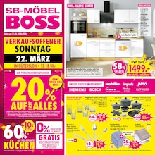 SB Möbel Boss Prospekt der KW 12 "RABATTRAUSCH" Aktueller SB Möbel Boss Prospekt "RABATTRAUSCH" Seite 1 von 12 Seiten