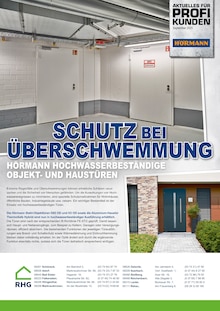 RHG Baucentrum Prospekt Schutz bei Überschwemmung! mit 2 Seiten