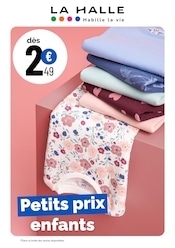 Prospectus Mode La Halle en cours à Corbeil-Essonnes et alentours, "Petits prix enfants", 1 page, 12/08/2026 - 18/08/2026 Catalogue Mode La Halle en cours à Corbeil-Essonnes et alentours, "Petits prix enfants", 1 page, 12/08/2026 - 18/08/2026
