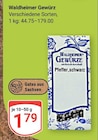 Pfeffer, schwarz Angebote von Waldheimer Gewürz bei GLOBUS Gera für 1,79 €