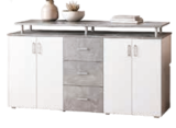 Sideboard Betonoptik/Weiß im Angebot bei Opti-Megastore in Schorndorf Sideboard Betonoptik/Weiß Angebote bei Opti-Megastore Schorndorf für 169,00 €