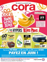 Catalogue Cora du moment, 21/03/2023 - 27/03/2023 Prospectus Cora en cours, "Cora ANNIVERSAIRE N°2", 52 pages